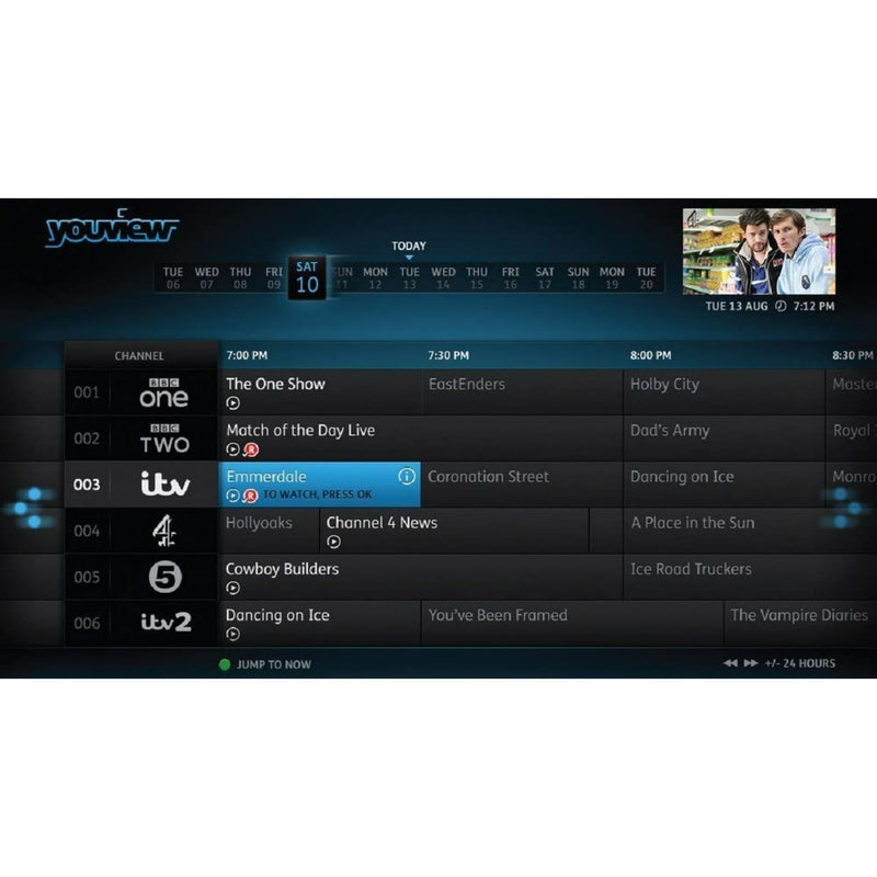 BT Youview+ Set Top Box (500GB SSD) Recorder with Twin HD Freeview and 7 Day Catch Up TV - No Subscription