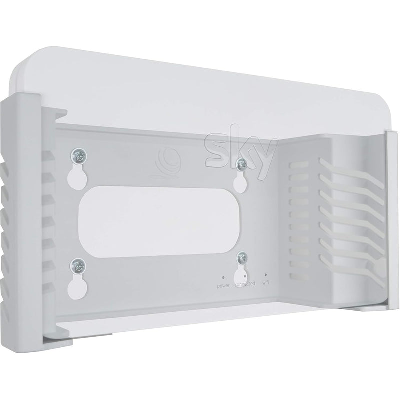 Q-View Latest Sky Q Booster Wall Mount Bracket (White) - Made in the UK - by Q-View (SE210UK, Plastic)