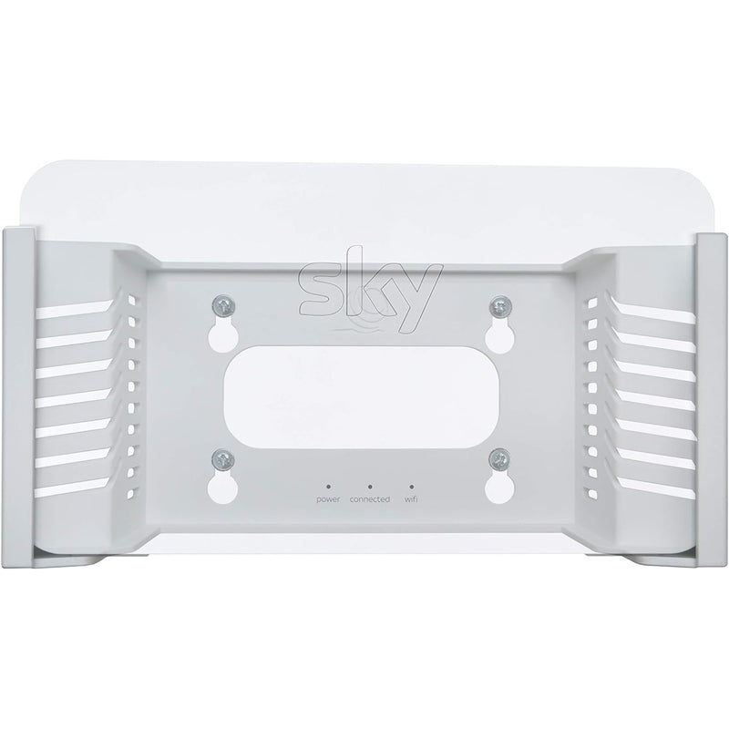 Q-View Latest Sky Q Booster Wall Mount Bracket (White) - Made in the UK - by Q-View (SE210UK, Plastic)