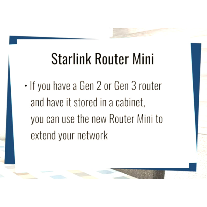 Starlink Mesh Router - Extend your Signal range for Starlink Mini / Gen 3 / Gen 2