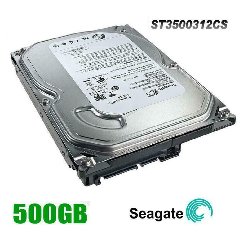 SEAGATE 500GB HARD DRIVE ST3500312CS 3.5" CCTV PC HARD DRIVE (Renewed)