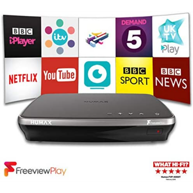 Humax FVP-4000T 1TB Freeview Play HD TV Recorder (Renewed) - Mocha