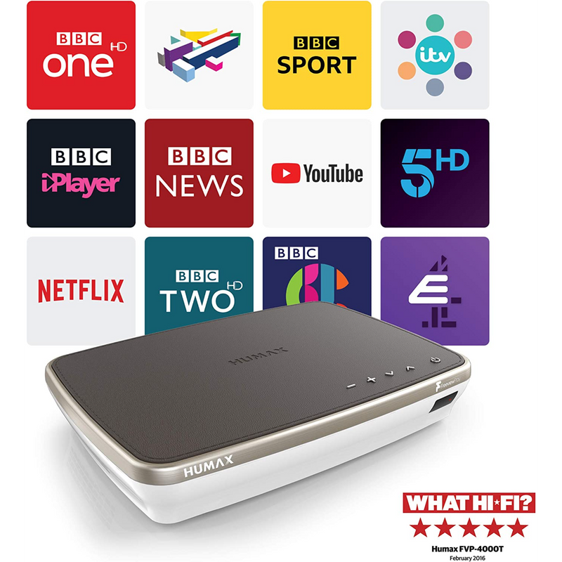 Humax FVP-4000T 1TB Freeview Play HD TV Recorder (Renewed) - Cappuccino